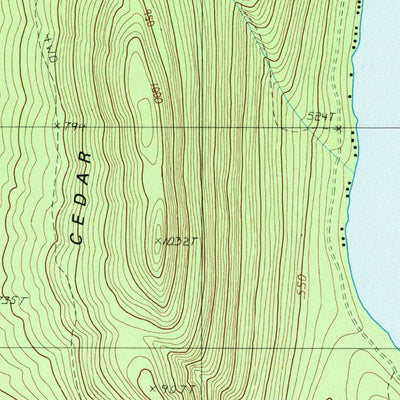 United States Geological Survey Cedar Lake, ME (1988, 24000-Scale) digital map