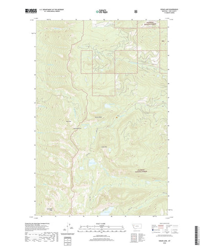 United States Geological Survey Cedar Lake, MT (2020, 24000-Scale) digital map