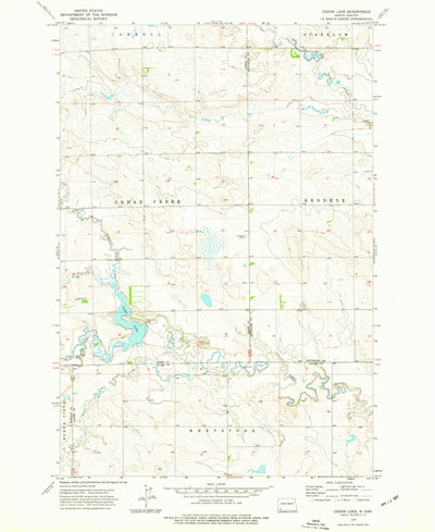United States Geological Survey Cedar Lake, ND (1973, 24000-Scale) digital map