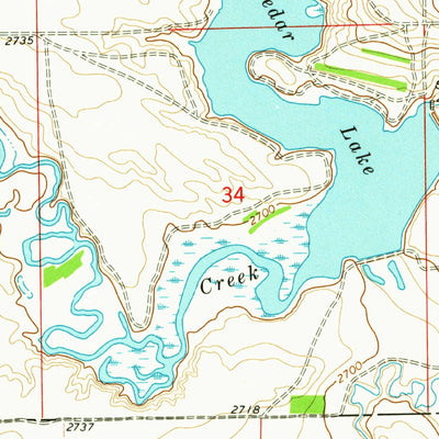 United States Geological Survey Cedar Lake, ND (1973, 24000-Scale) digital map