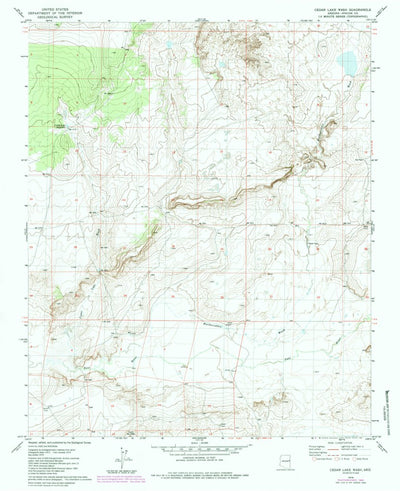 United States Geological Survey Cedar Lake Wash, AZ (1979, 24000-Scale) digital map