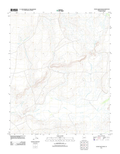 United States Geological Survey Cedar Lake Wash, AZ (2011, 24000-Scale) digital map