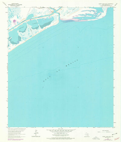 United States Geological Survey Cedar Lakes East, TX (1964, 24000-Scale) digital map