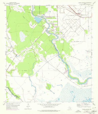 United States Geological Survey Cedar Lane NE, TX (1952, 24000-Scale) digital map