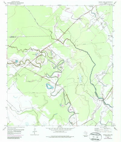 United States Geological Survey Cedar Lane, TX (1952, 24000-Scale) digital map