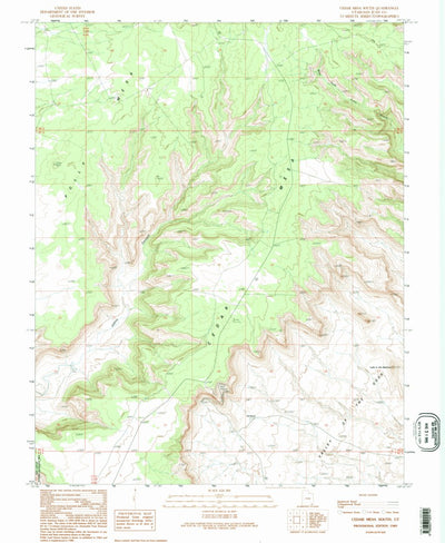 United States Geological Survey Cedar Mesa South, UT (1989, 24000-Scale) digital map