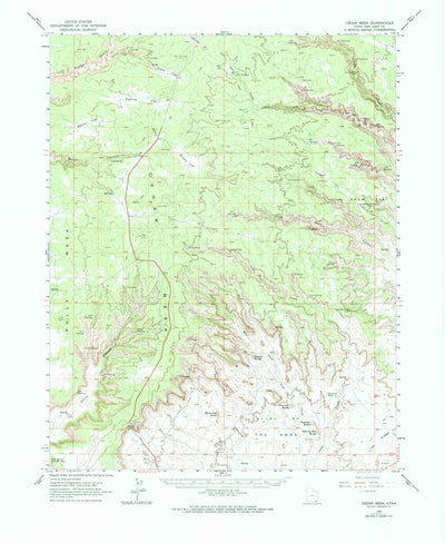 United States Geological Survey Cedar Mesa, UT (1963, 62500-Scale) digital map