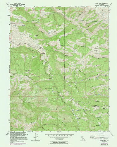 United States Geological Survey Cedar Mountain, CA (1956, 24000-Scale) digital map