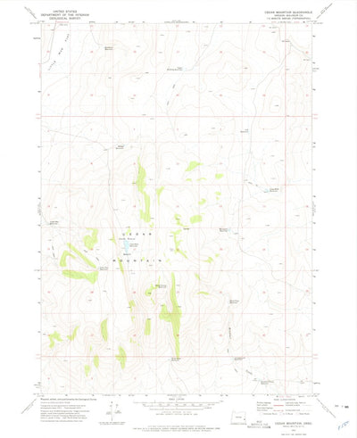 United States Geological Survey Cedar Mountain, OR (1972, 24000-Scale) digital map