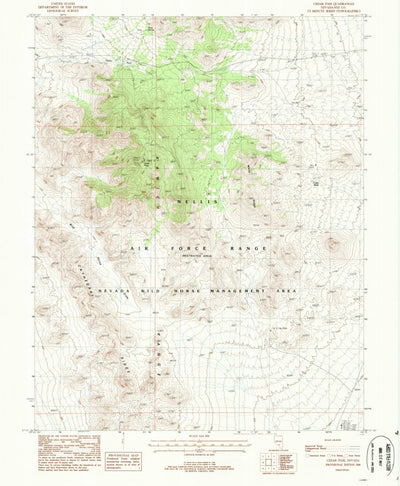 United States Geological Survey Cedar Pass, NV (1988, 24000-Scale) digital map