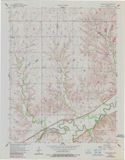 United States Geological Survey Cedar Point, KS (1957, 24000-Scale) digital map