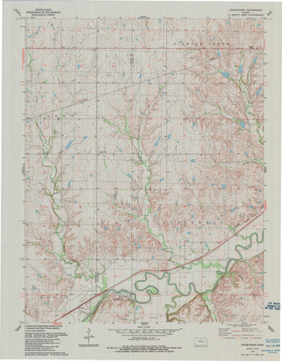 United States Geological Survey Cedar Point, KS (1989, 24000-Scale) digital map