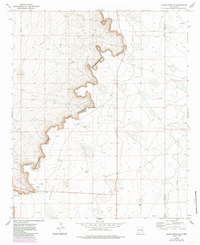United States Geological Survey Cedar Point SE, NM (1973, 24000-Scale) digital map