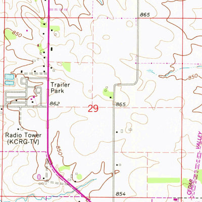 United States Geological Survey Cedar Rapids North, IA (1967, 24000-Scale) digital map