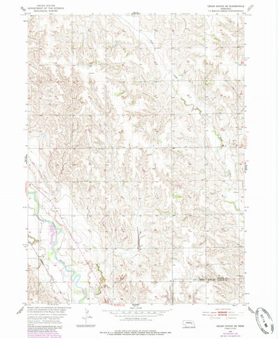 United States Geological Survey Cedar Rapids SE, NE (1954, 24000-Scale) digital map