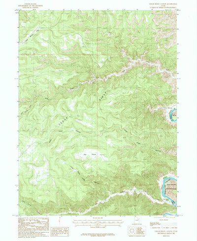United States Geological Survey Cedar Ridge Canyon, UT (1985, 24000-Scale) digital map