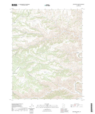 United States Geological Survey Cedar Ridge Canyon, UT (2023, 24000-Scale) digital map