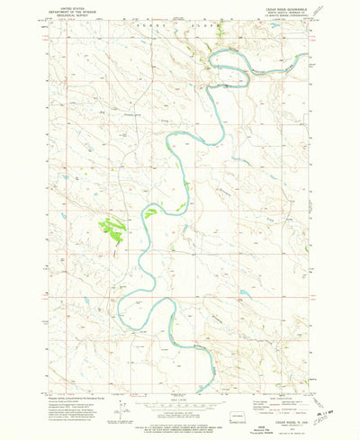 United States Geological Survey Cedar Ridge, ND (1973, 24000-Scale) digital map