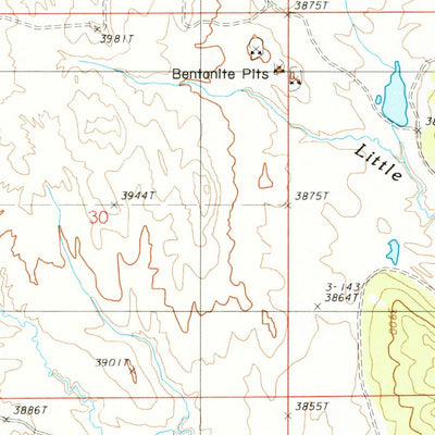 United States Geological Survey Cedar Ridge, WY (1984, 24000-Scale) digital map