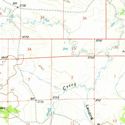 United States Geological Survey Cedar Ridge, WY-MT (1957, 62500-Scale) digital map