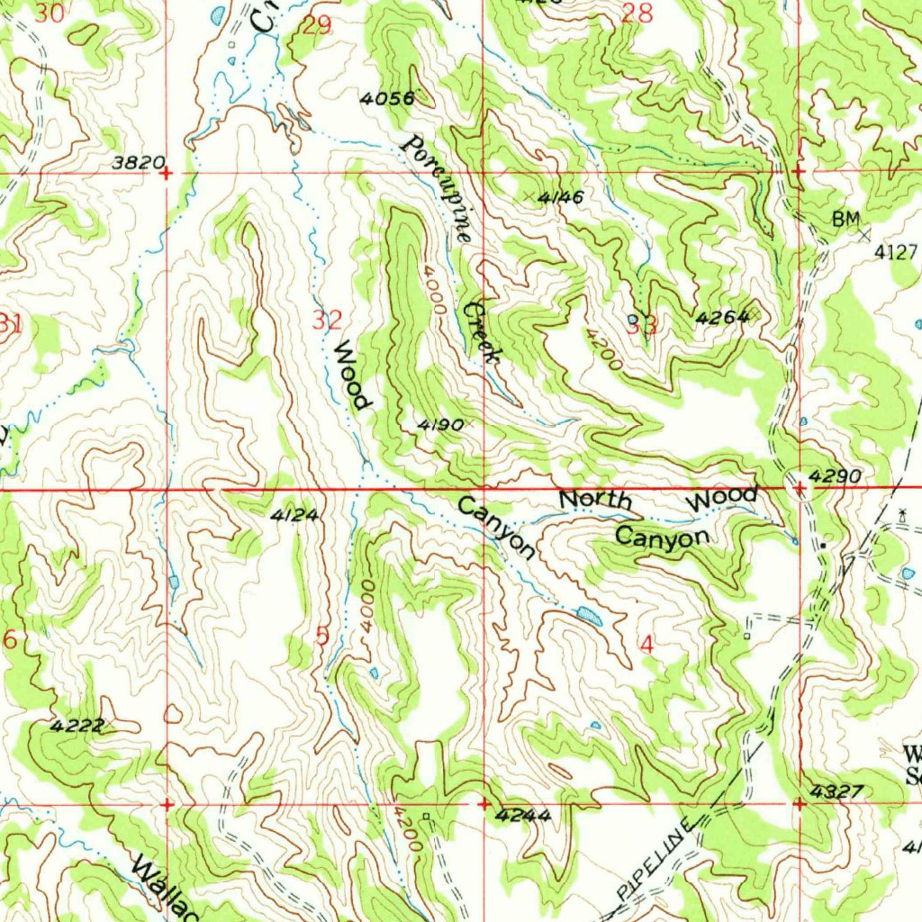 Cedar Rim Wy Cedar Ridge, WY-MT (1957, 62500-Scale) Map by United States Geological ...