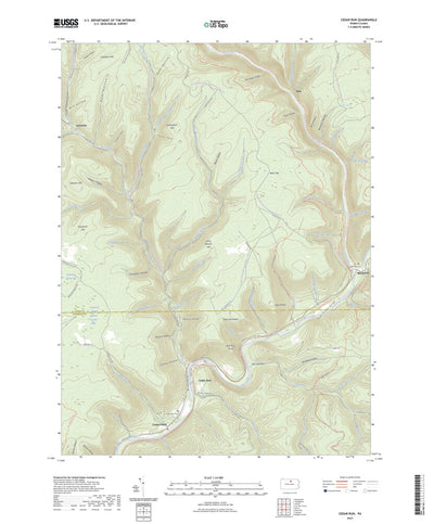 United States Geological Survey Cedar Run, PA (2023, 24000-Scale) digital map