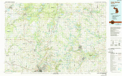 United States Geological Survey Cedar Springs, MI (1986, 100000-Scale) digital map