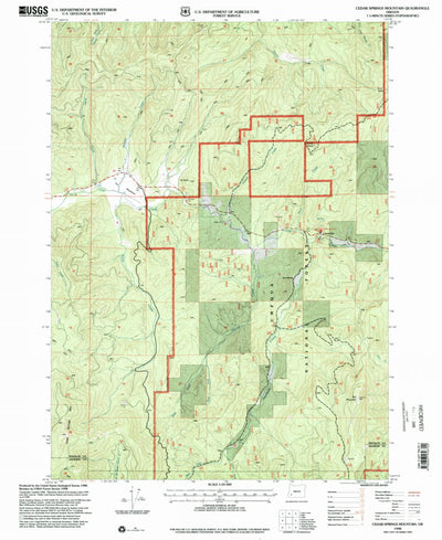 United States Geological Survey Cedar Springs Mountain, OR (1998, 24000-Scale) digital map