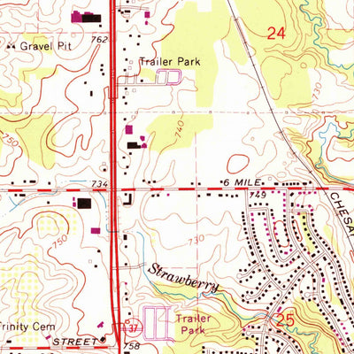 United States Geological Survey Cedar Springs SW, MI (1967, 24000-Scale) digital map