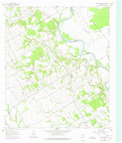 United States Geological Survey Cedar Springs, TX (1962, 24000-Scale) digital map