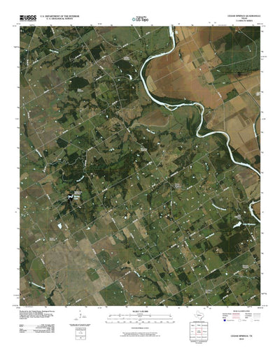 United States Geological Survey Cedar Springs, TX (2010, 24000-Scale) digital map