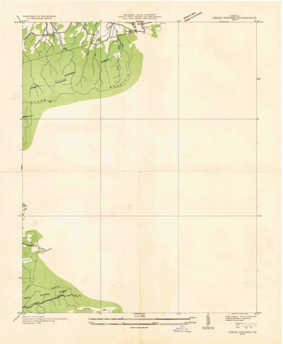United States Geological Survey Cedar Springs, VA (1935, 24000-Scale) digital map