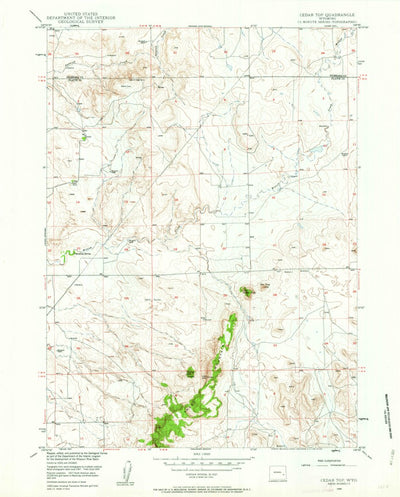 United States Geological Survey Cedar Top, WY (1949, 24000-Scale) digital map