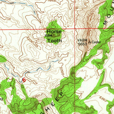 United States Geological Survey Cedar Top, WY (1949, 24000-Scale) digital map