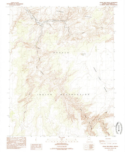 United States Geological Survey Cedar Tree Bench, AZ (1985, 24000-Scale) digital map