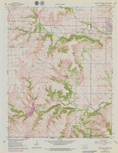 United States Geological Survey Cedar Vale West, KS (1962, 24000-Scale) digital map