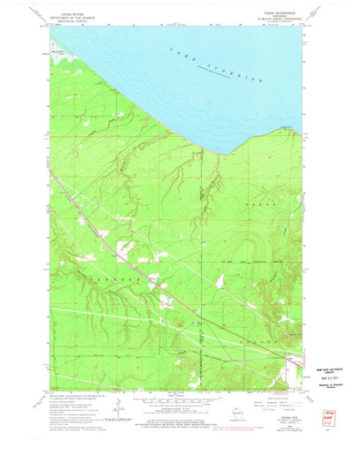 United States Geological Survey Cedar, WI (1964, 24000-Scale) digital map