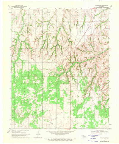 United States Geological Survey Cedardale, OK (1969, 24000-Scale) digital map