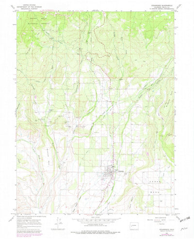 United States Geological Survey Cedaredge, CO (1965, 24000-Scale) digital map