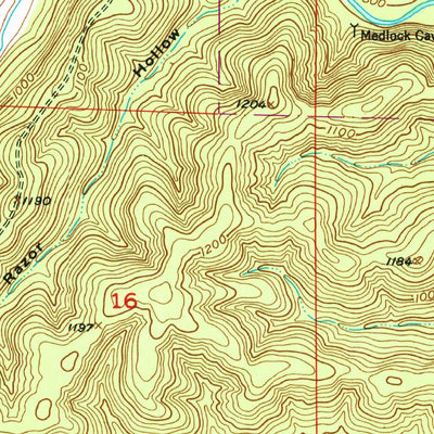 United States Geological Survey Cedargrove, MO (1951, 24000-Scale) digital map