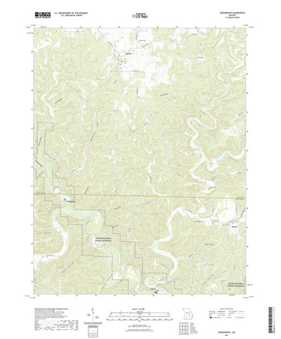United States Geological Survey Cedargrove, MO (2021, 24000-Scale) digital map