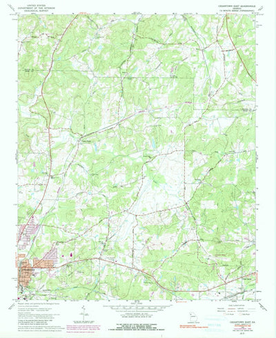 United States Geological Survey Cedartown East, GA (1967, 24000-Scale) digital map