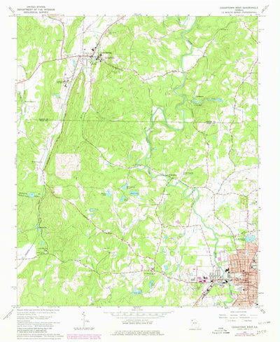 United States Geological Survey Cedartown West, GA (1967, 24000-Scale) digital map