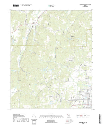 United States Geological Survey Cedartown West, GA (2020, 24000-Scale) digital map
