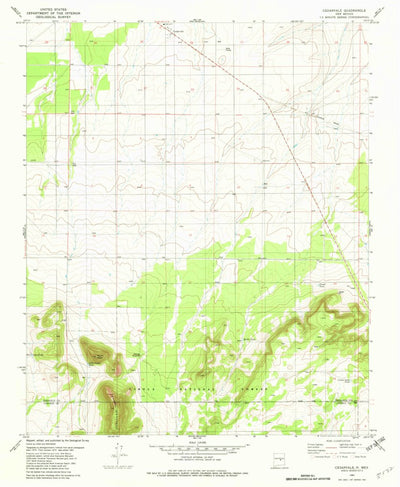 United States Geological Survey Cedarvale, NM (1981, 24000-Scale) digital map