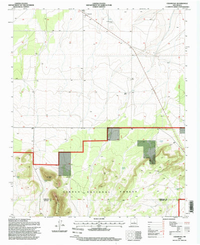 United States Geological Survey Cedarvale, NM (1995, 24000-Scale) digital map