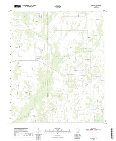United States Geological Survey Cedarvale, TX (2022, 24000-Scale) digital map