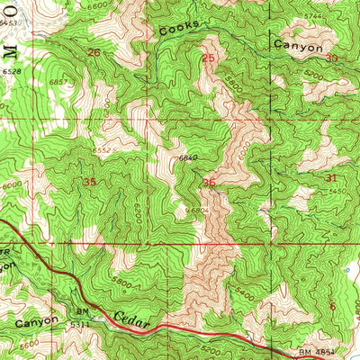 United States Geological Survey Cedarville, CA (1962, 62500-Scale) digital map