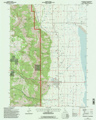 United States Geological Survey Cedarville, CA (1993, 24000-Scale) digital map