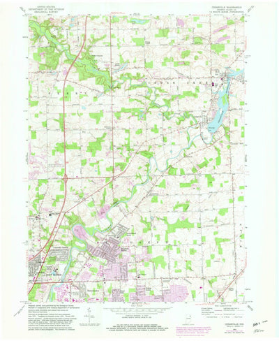 United States Geological Survey Cedarville, IN (1963, 24000-Scale) digital map